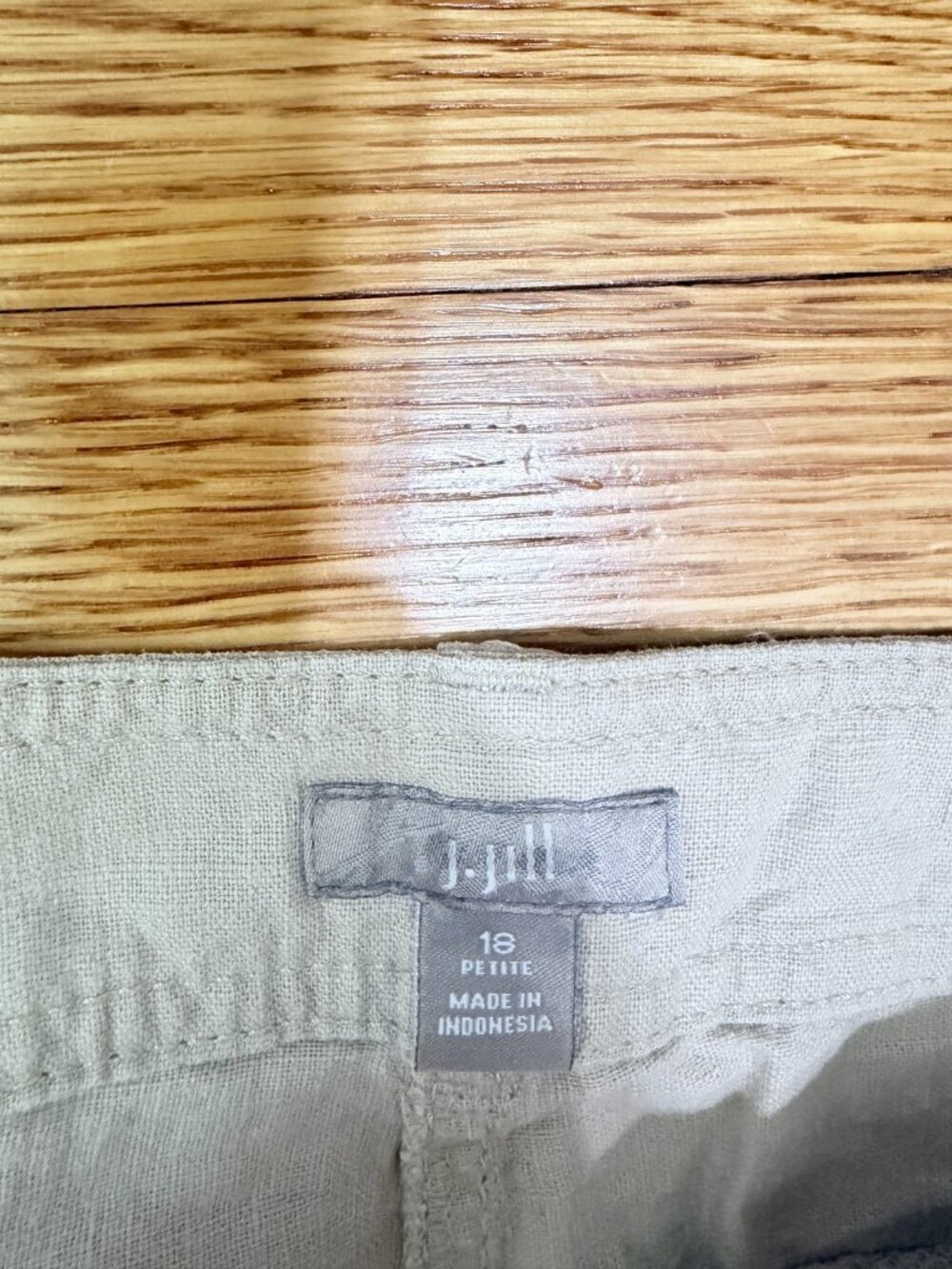J Jill Womens Wide Leg Pants Size 18p 18 Petite Beige High Rise Relaxed Coastal - Picture 2 of 4